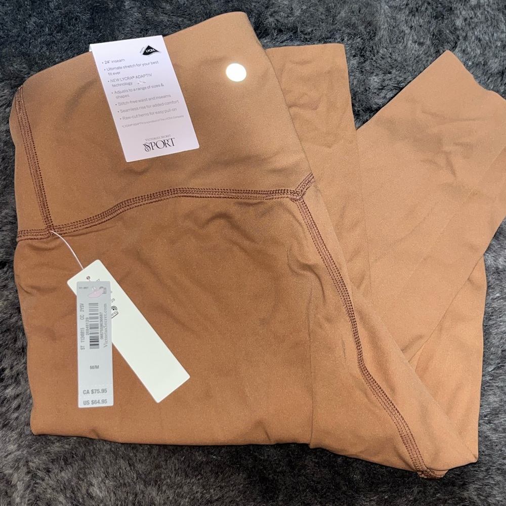 NWT Victoria’s Secret sport camel color Athletic Leggings